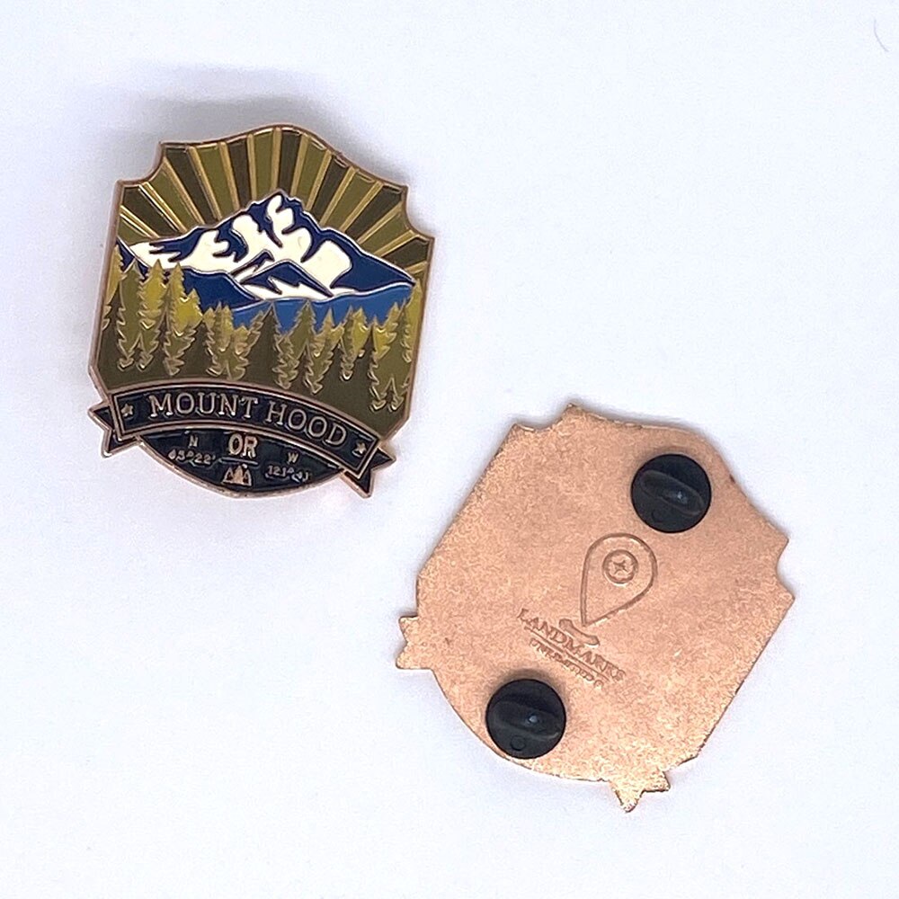 Landmarks Unlimited, Enamel, Pin, Mount Hood